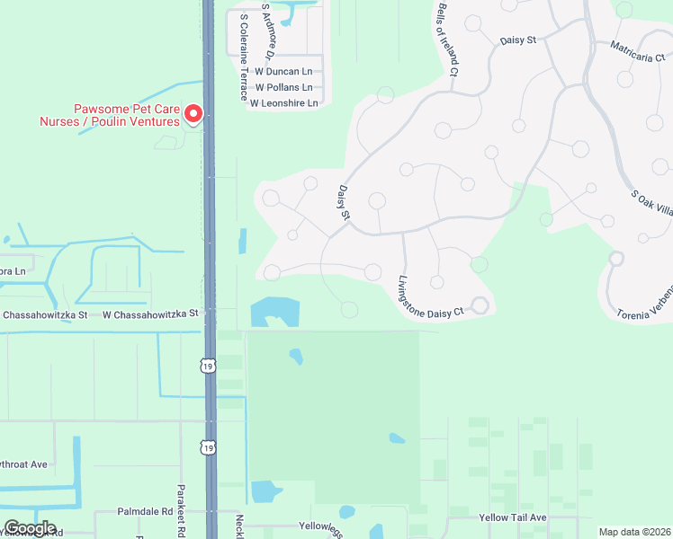 map of restaurants, bars, coffee shops, grocery stores, and more near 23 Cyclamen Court in Homosassa