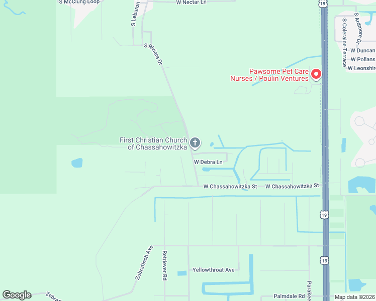 map of restaurants, bars, coffee shops, grocery stores, and more near 11274 South Riviera Drive in Homosassa