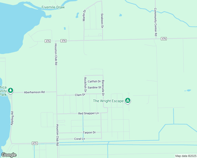 map of restaurants, bars, coffee shops, grocery stores, and more near 38 Catfish Drive in Palacios
