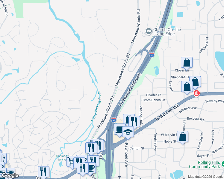 map of restaurants, bars, coffee shops, grocery stores, and more near 2001 Vanderbilt Point in Longwood