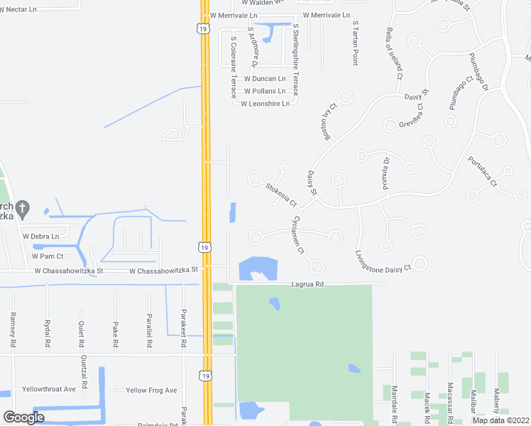 map of restaurants, bars, coffee shops, grocery stores, and more near 10 Stokesia Court South in Homosassa