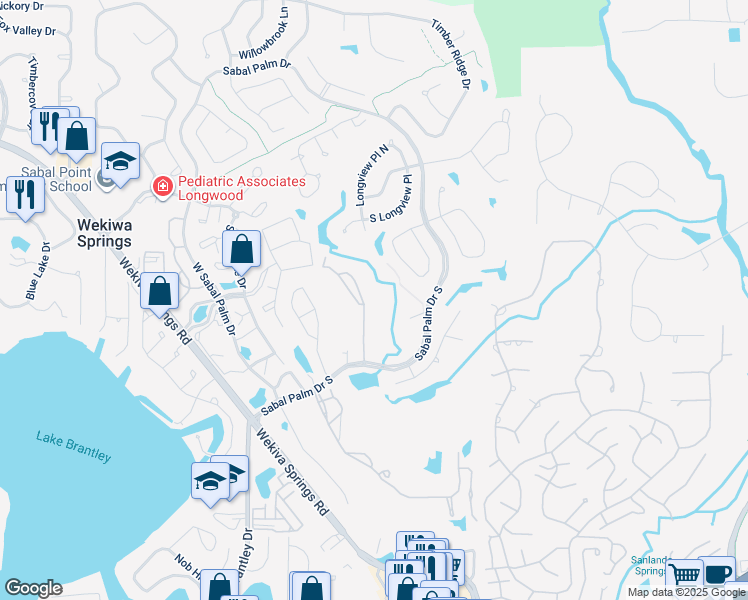 map of restaurants, bars, coffee shops, grocery stores, and more near 409 Summit Ridge Place in Longwood