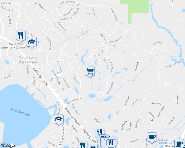 map of restaurants, bars, coffee shops, grocery stores, and more near 412 Summit Ridge Place in Longwood