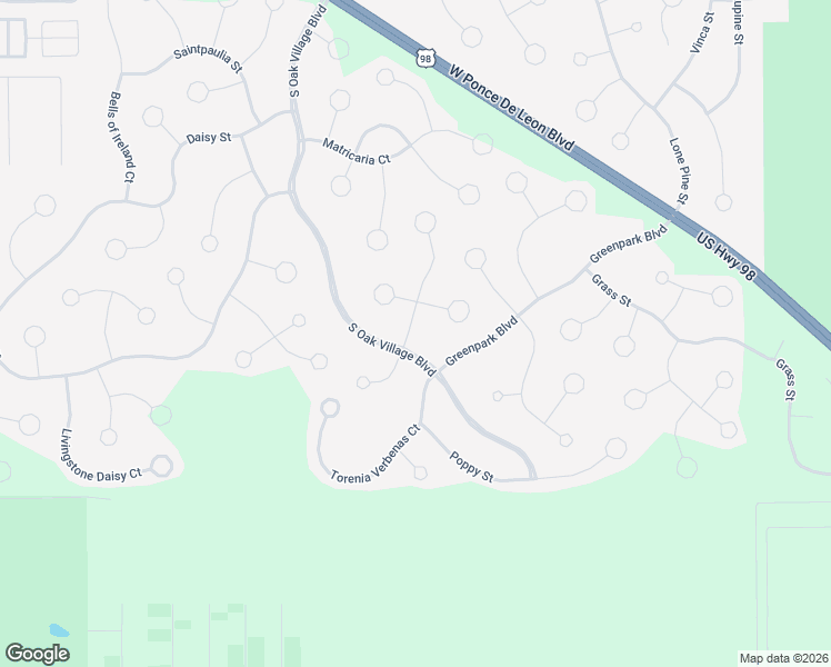 map of restaurants, bars, coffee shops, grocery stores, and more near 95 South Oak Village Boulevard in Homosassa