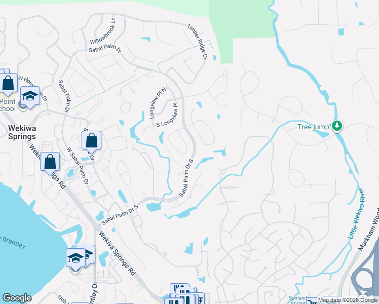map of restaurants, bars, coffee shops, grocery stores, and more near 485 Sabal Trail Circle in Longwood