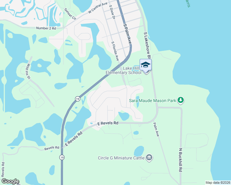 map of restaurants, bars, coffee shops, grocery stores, and more near 208 Messina Place in Howey-in-the-Hills