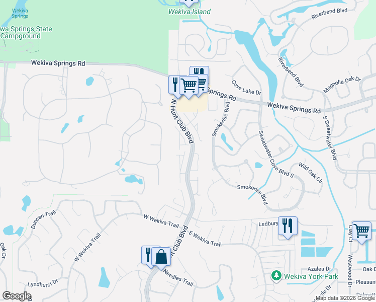 map of restaurants, bars, coffee shops, grocery stores, and more near 412 Stanton Place in Longwood