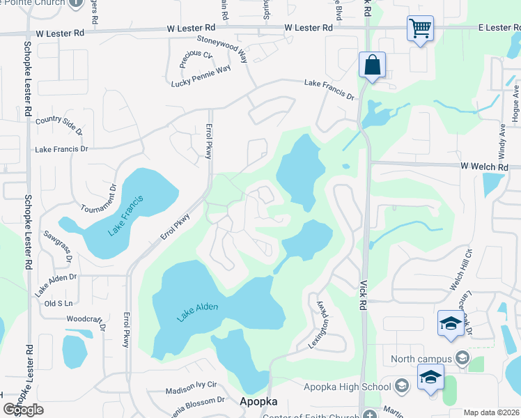 map of restaurants, bars, coffee shops, grocery stores, and more near 1160 Orange Grove Lane in Apopka