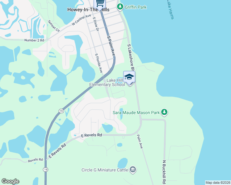 map of restaurants, bars, coffee shops, grocery stores, and more near 201 Messina Place in Howey-in-the-Hills