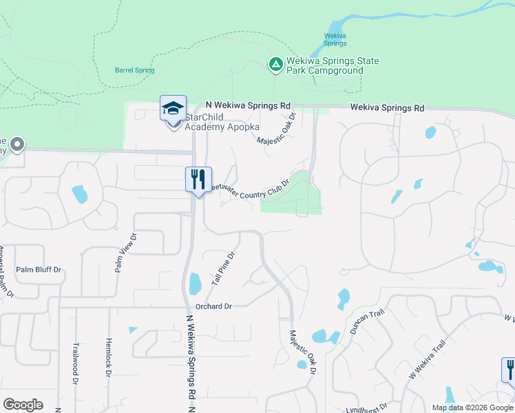 map of restaurants, bars, coffee shops, grocery stores, and more near 2518 Roveri Avenue in Apopka