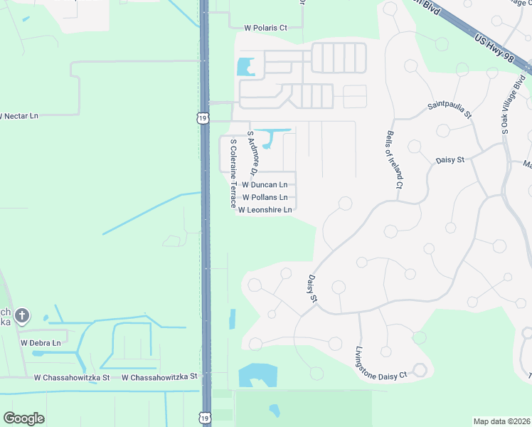 map of restaurants, bars, coffee shops, grocery stores, and more near 7030 West Leonshire Lane in Homosassa