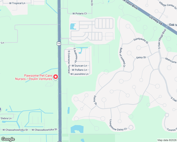 map of restaurants, bars, coffee shops, grocery stores, and more near 6900-7198 West Leonshire Lane in Homosassa