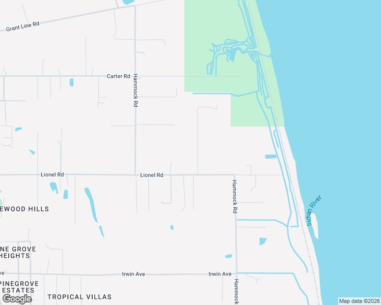 map of restaurants, bars, coffee shops, grocery stores, and more near 3048-3164 Lionel Road in Mims