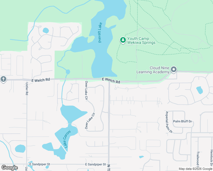 map of restaurants, bars, coffee shops, grocery stores, and more near 1148 Deer Lake Circle in Apopka