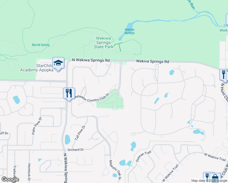 map of restaurants, bars, coffee shops, grocery stores, and more near 2639 Roveri Avenue in Apopka