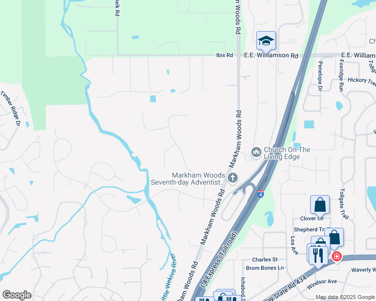 map of restaurants, bars, coffee shops, grocery stores, and more near 549 Estates Place in Longwood