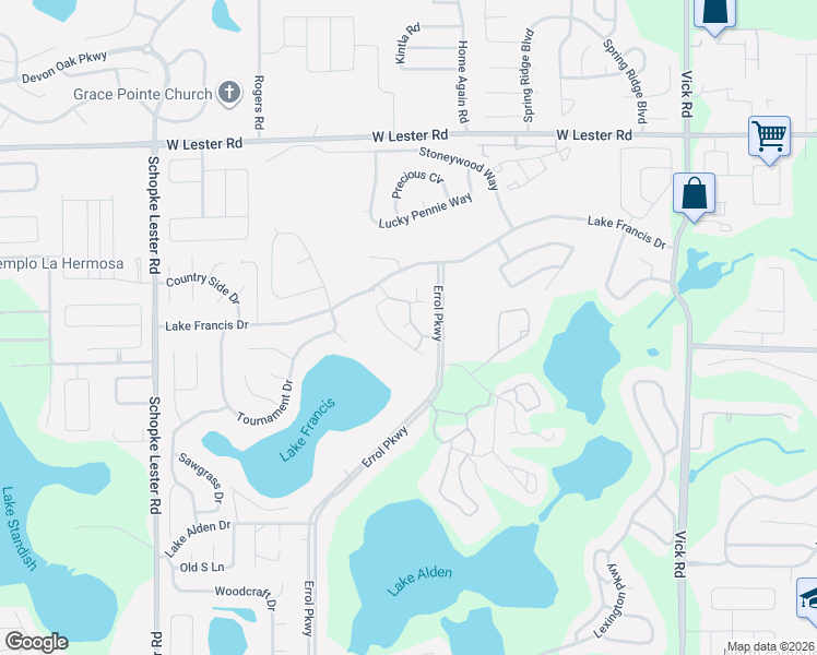 map of restaurants, bars, coffee shops, grocery stores, and more near 1412 Oak Place in Apopka