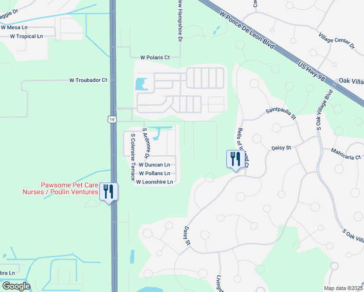 map of restaurants, bars, coffee shops, grocery stores, and more near 10660 South Belle Point in Homosassa