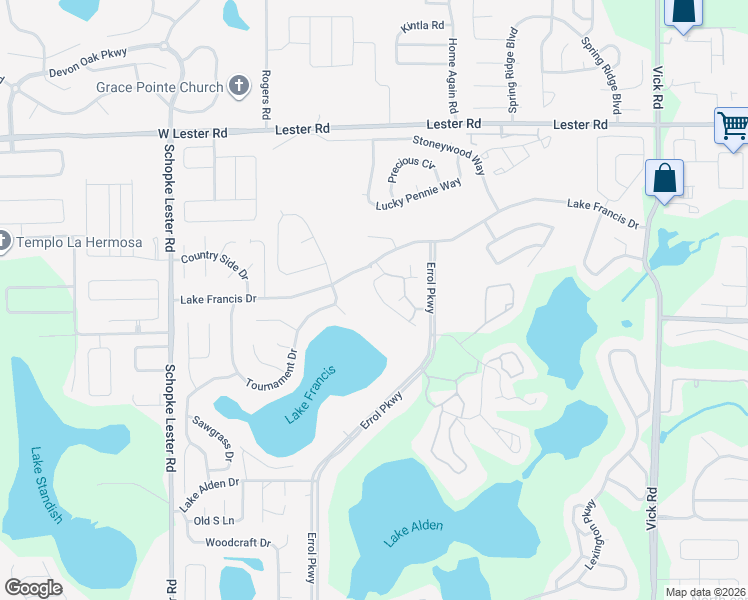 map of restaurants, bars, coffee shops, grocery stores, and more near 1412 Oak Place in Apopka