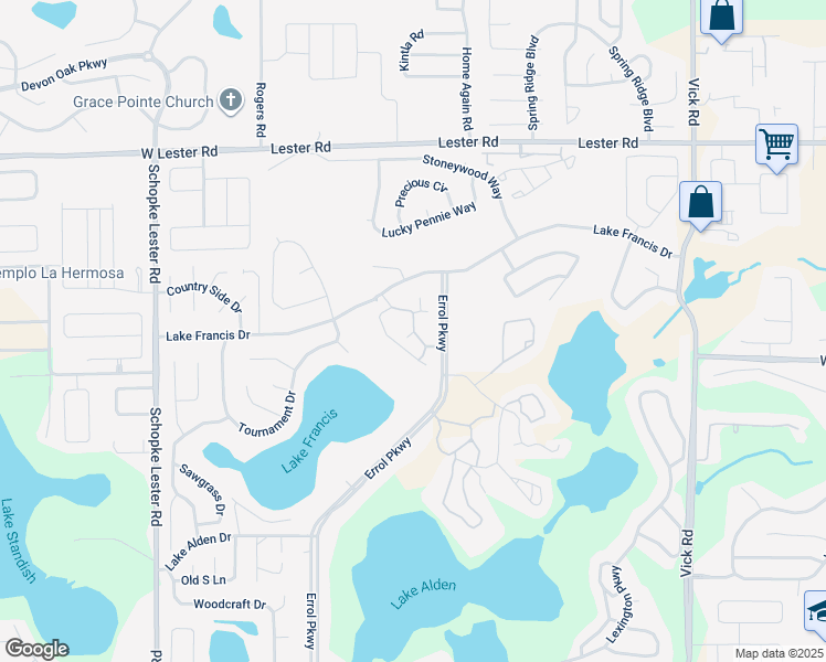 map of restaurants, bars, coffee shops, grocery stores, and more near 1412 Oak Place in Apopka