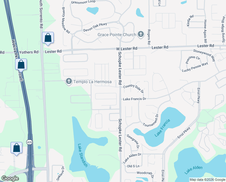 map of restaurants, bars, coffee shops, grocery stores, and more near 2102 Candlenut Circle in Apopka