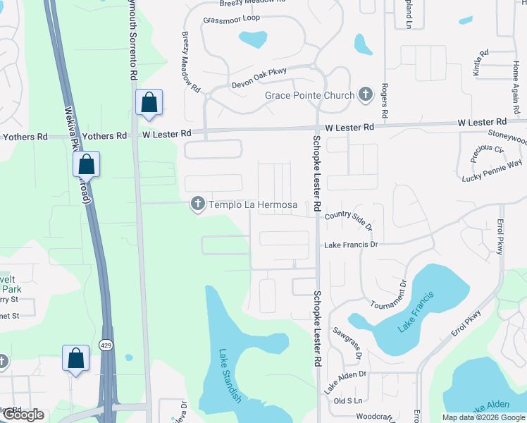 map of restaurants, bars, coffee shops, grocery stores, and more near 2012 Candlenut Circle in Apopka