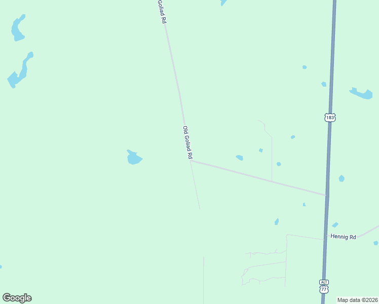 map of restaurants, bars, coffee shops, grocery stores, and more near Old Goliad Road in Goliad