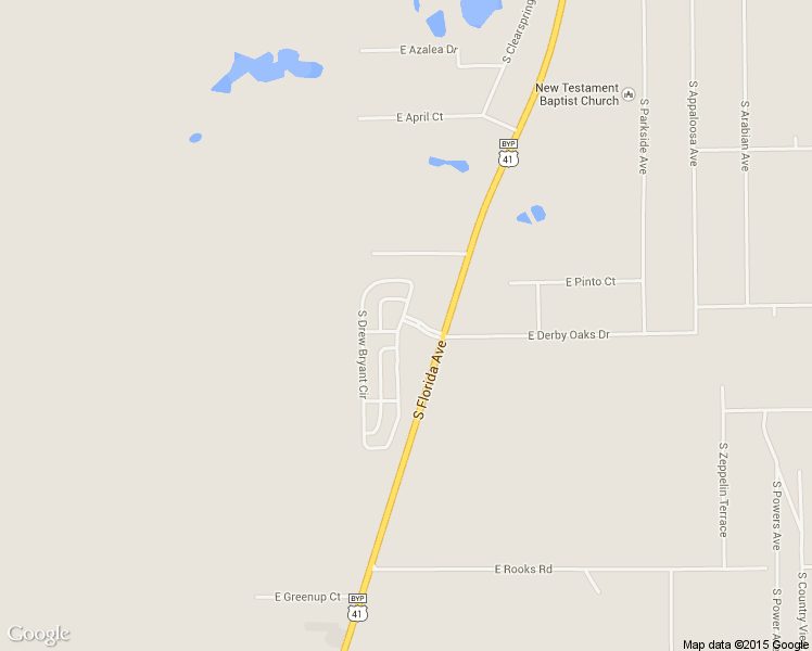 map of restaurants, bars, coffee shops, grocery stores, and more near 10721 South Drew Bryant Circle in Floral City