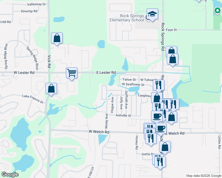 map of restaurants, bars, coffee shops, grocery stores, and more near 233 Barrow Street in Apopka