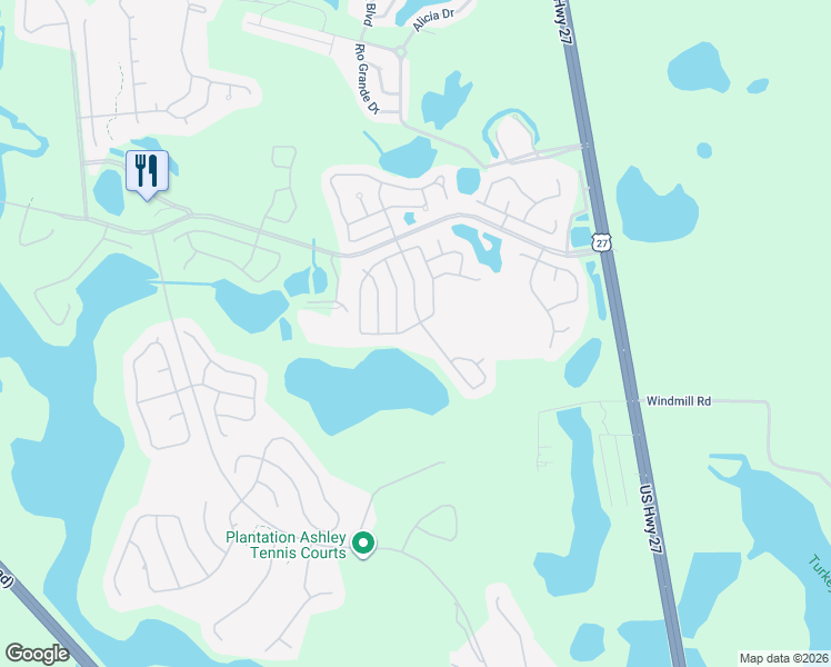 map of restaurants, bars, coffee shops, grocery stores, and more near 25011 Bellevue in Leesburg