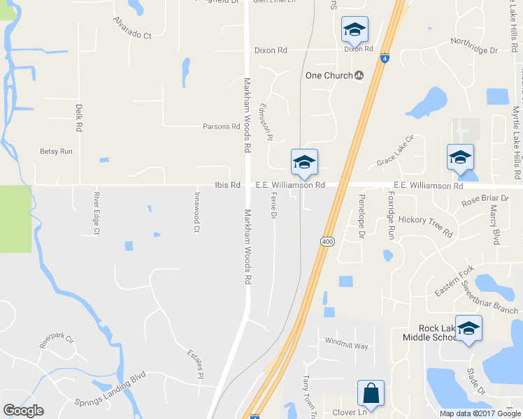 map of restaurants, bars, coffee shops, grocery stores, and more near 901 Markham Woods Road in Longwood