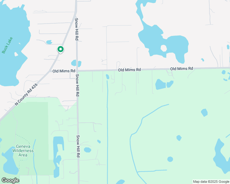 map of restaurants, bars, coffee shops, grocery stores, and more near 395 Old Mims Road in Geneva