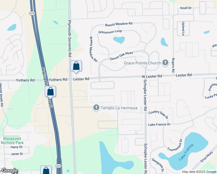 map of restaurants, bars, coffee shops, grocery stores, and more near 2687 Spicebush Loop in Apopka