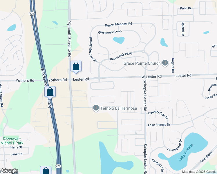map of restaurants, bars, coffee shops, grocery stores, and more near 2687 Spicebush Loop in Apopka