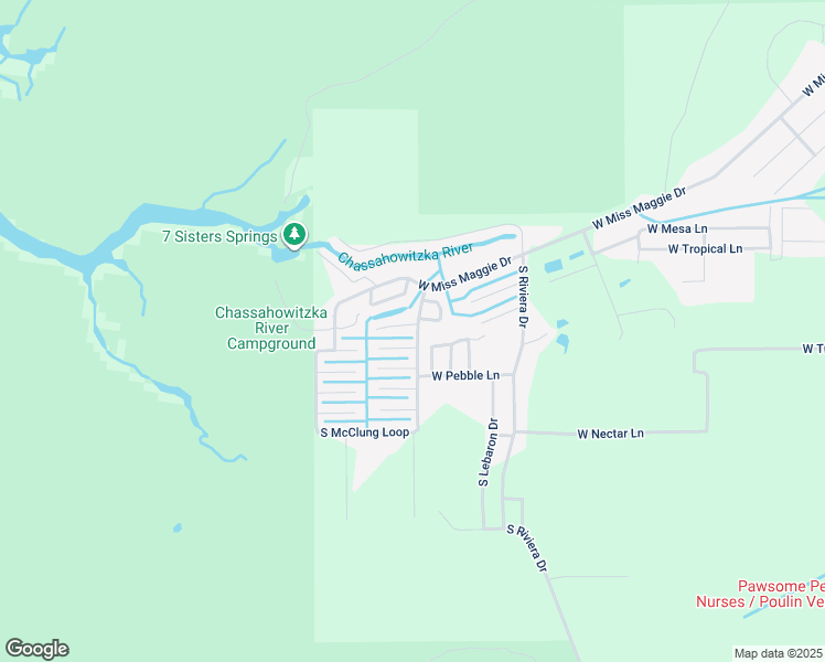 map of restaurants, bars, coffee shops, grocery stores, and more near 8391 West Scott Court in Homosassa