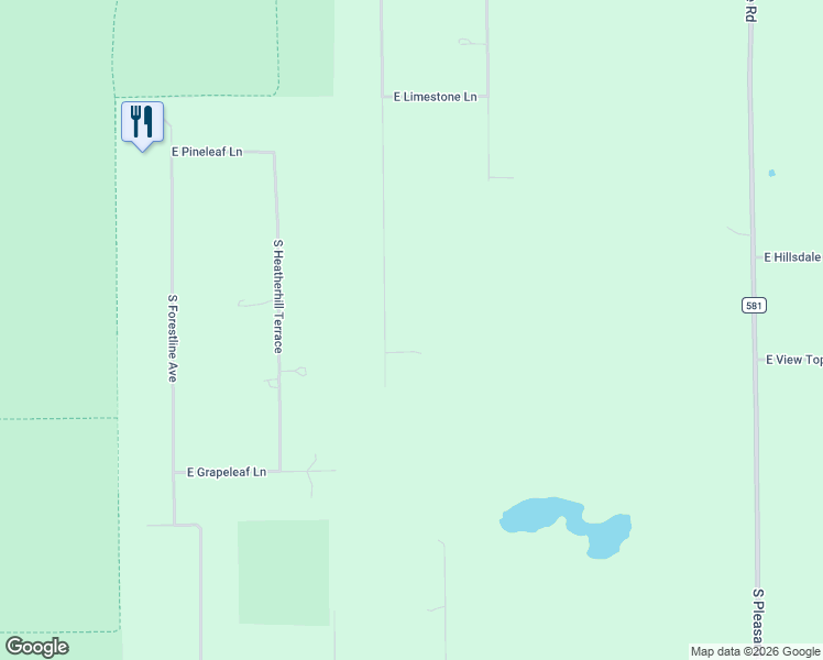 map of restaurants, bars, coffee shops, grocery stores, and more near 10271 South Evans Point in Inverness