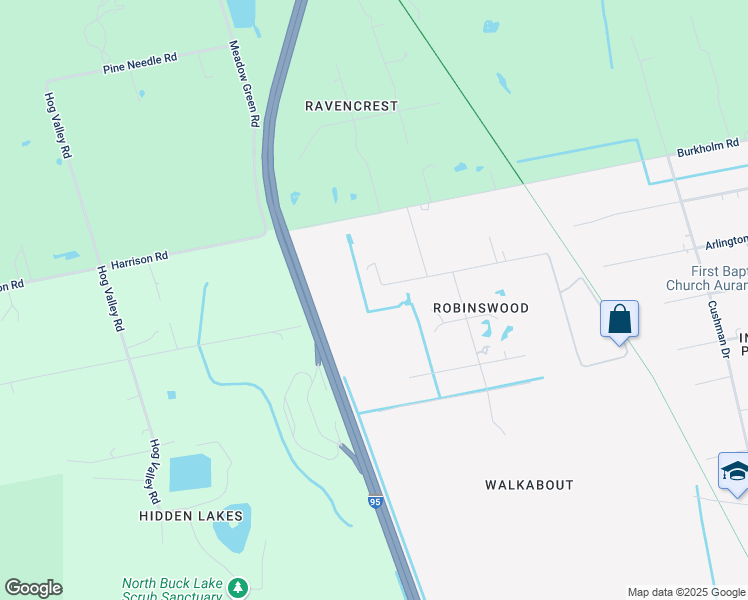map of restaurants, bars, coffee shops, grocery stores, and more near 4525 Bouganvilla Drive in Mims