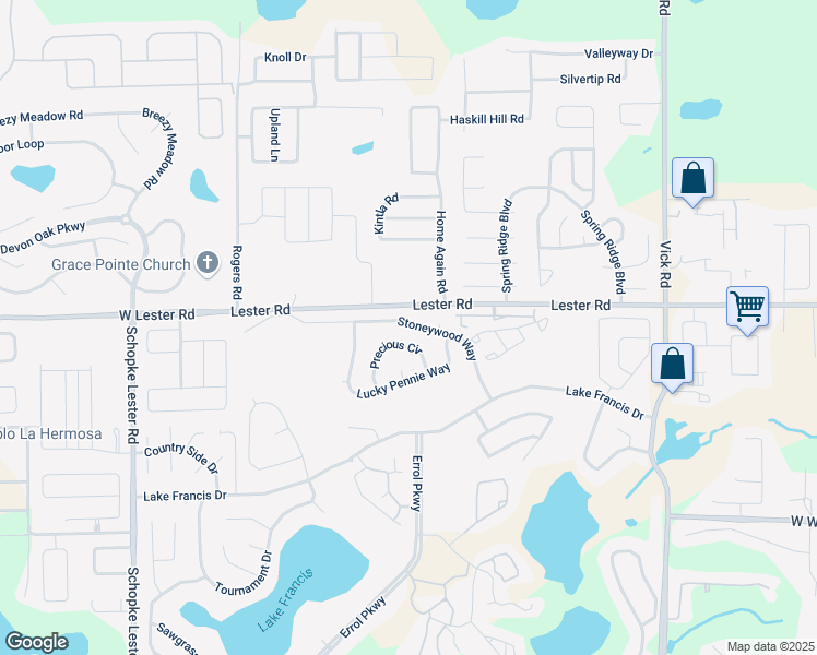 map of restaurants, bars, coffee shops, grocery stores, and more near 1456 Stoneywood Way in Apopka
