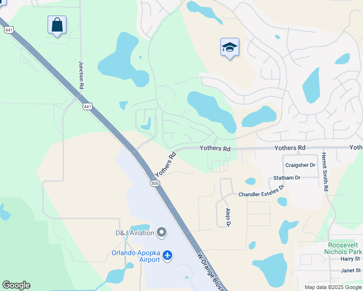 map of restaurants, bars, coffee shops, grocery stores, and more near 4236 Oak Grove Dr in Zellwood