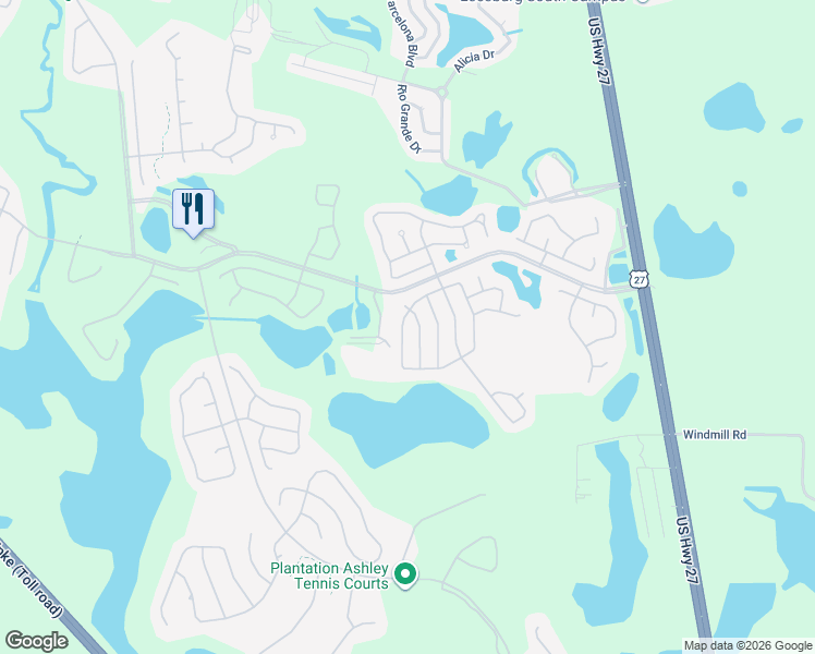 map of restaurants, bars, coffee shops, grocery stores, and more near 25110 Bellevue in Leesburg