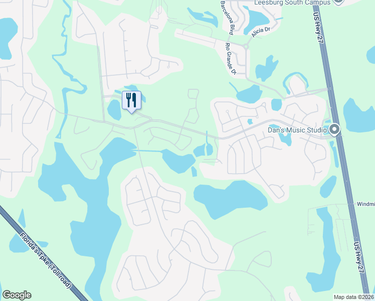 map of restaurants, bars, coffee shops, grocery stores, and more near 4741 Tara View Road in Leesburg