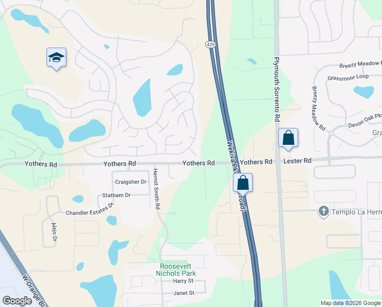 map of restaurants, bars, coffee shops, grocery stores, and more near 3336 South Citrus Circle in Zellwood
