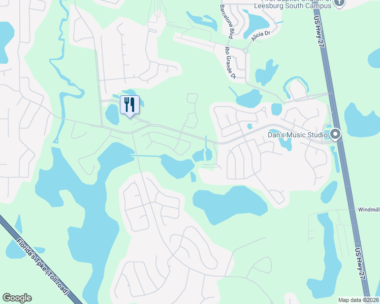 map of restaurants, bars, coffee shops, grocery stores, and more near 4741 Tara View Road in Leesburg