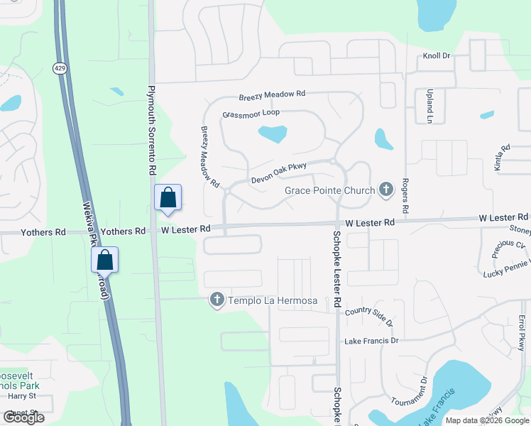 map of restaurants, bars, coffee shops, grocery stores, and more near 2516 Brinsmade Court in Apopka