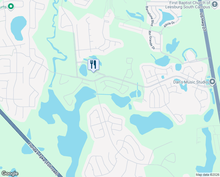 map of restaurants, bars, coffee shops, grocery stores, and more near 4836 Tara View Road in Leesburg