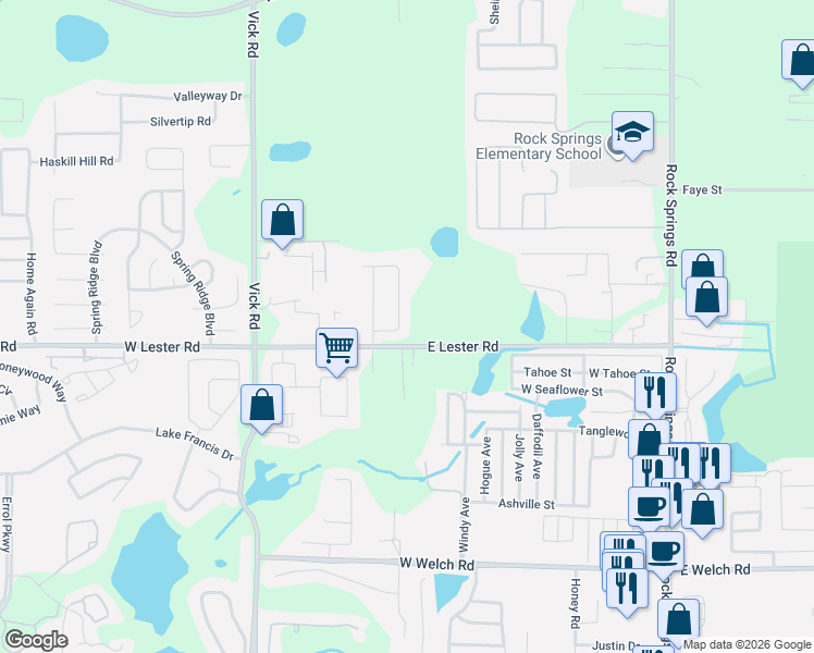 map of restaurants, bars, coffee shops, grocery stores, and more near 437 Halter Drive in Apopka