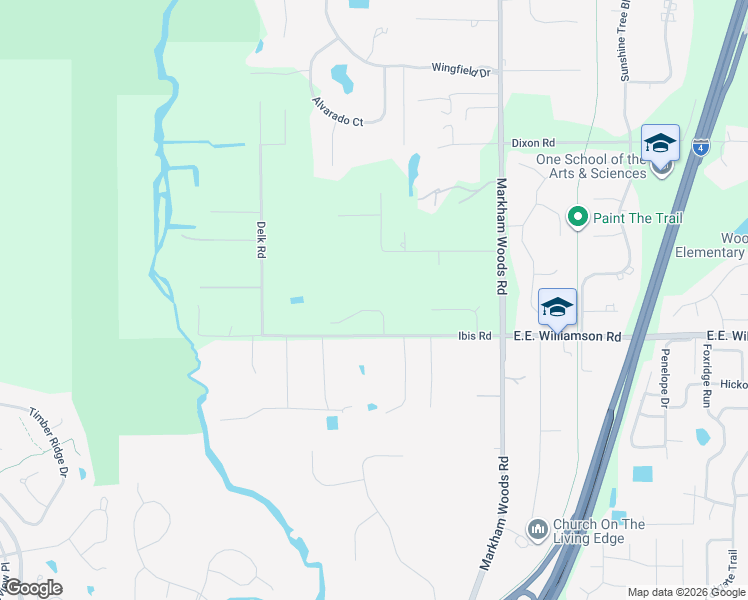 map of restaurants, bars, coffee shops, grocery stores, and more near 1024 Dunhurst Court in Longwood