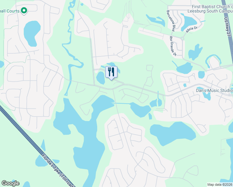 map of restaurants, bars, coffee shops, grocery stores, and more near 25100 Bonnie Blue Court in Leesburg