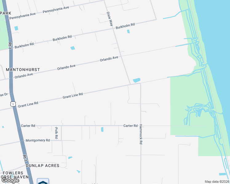 map of restaurants, bars, coffee shops, grocery stores, and more near 3375 Grant Line Road in Mims
