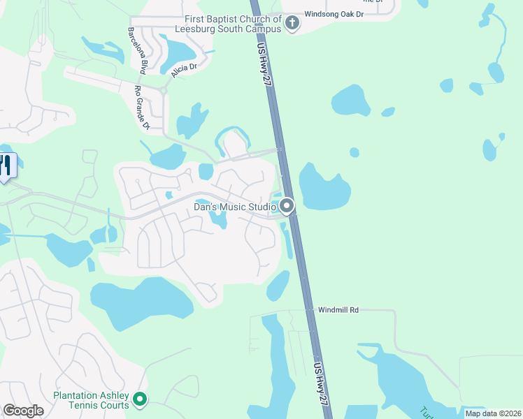 map of restaurants, bars, coffee shops, grocery stores, and more near 5450 Astor Street in Leesburg